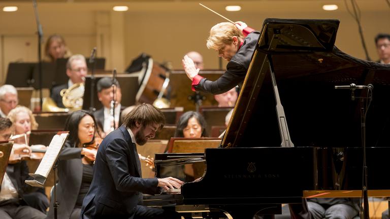 Daniil Trifonov is soloist in Prokofiev’s Piano Concerto No. 3 with guest conductor Marin Alsop and the CSO. (© Todd Rosenberg) Daniil Trifonov is soloist in Prokofiev’s Piano Concerto No. 3 with guest conductor Marin Alsop and the CSO. (© Todd Rosenberg)