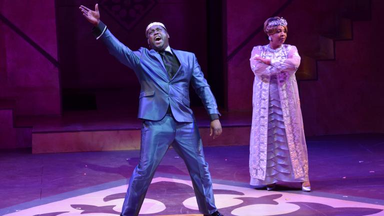 Dwight Neal (left) and Shari Addison perform in “The Other Cinderella.” (Credit: Michael Courier)