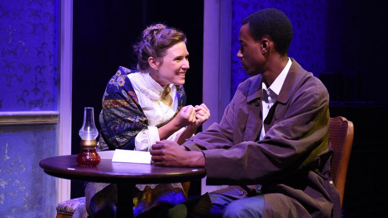 Heather Chrisler and Terry Bell in “Howards End.” (Photo by Michael Courier)