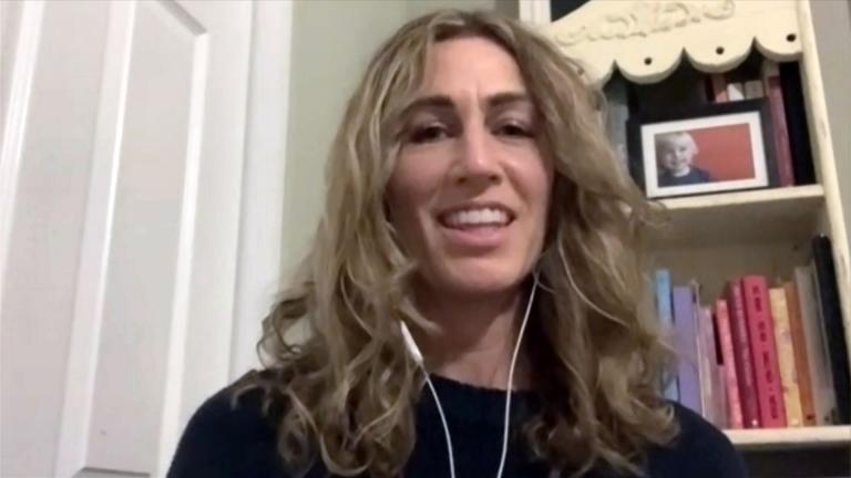 Heidi Stevens appears on “Chicago Tonight” via Zoom on Tuesday, Nov. 17, 2020. (WTTW News)