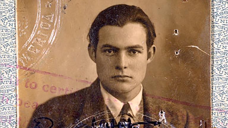 Ernest Hemingway’s 1923 passport photo. 