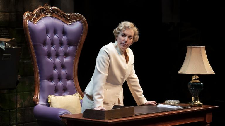 Ensemble member Christine Mary Dunford in “Her Honor Jane Byrne.” (Photo by Liz Lauren)