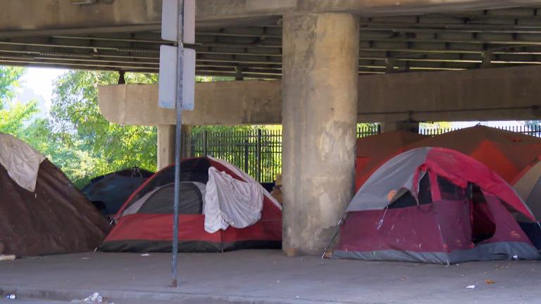 File photo of a homeless encampment in Chicago. (WTTW News)