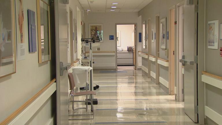 A hospital hallway is pictured in a file photo. (WTTW News)
