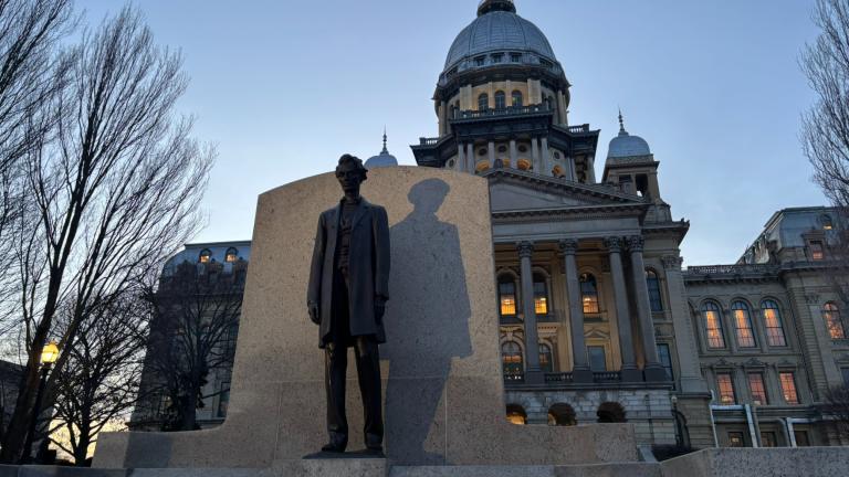 The Illinois State Capitol is pictured on Feb. 17, 2026. (Nick Blumberg / WTTW News)
