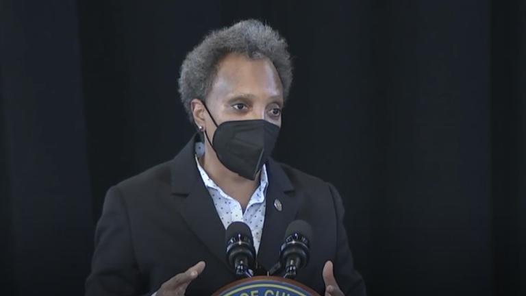 Mayor Lori Lightfoot addresses the news media Tuesday Jan. 18, 2021. (Chicago's Mayor's Office)