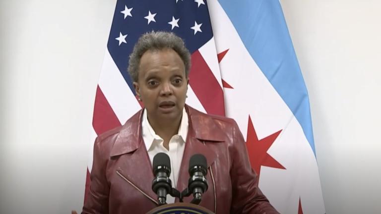 Mayor Lori Lightfoot addresses the news media Monday, Feb. 14. (Chicago's Mayor's Office)