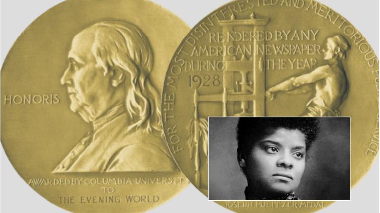 Pioneering journalist Ida B. Wells was awarded a posthumous Pulitzer Prize special citation in 2020. (Pulitzer Prize; inset, Wikimedia Commons)