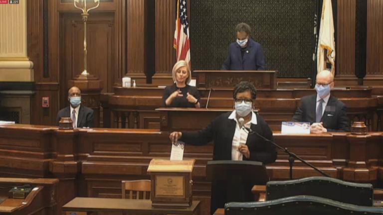 The state’s Electoral College met Monday, Dec. 14, 2020 to cast votes for president in the 2020 election. (WTTW News)
