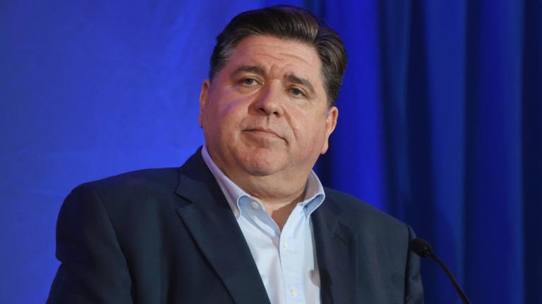 Illinois Gov. JB Pritzker speaks during the McIntyre-Shaheen 100 Club Dinner, Sunday April 27, 2025, in Manchester, N.H. (AP Photo / Reba Saldanha, File)
