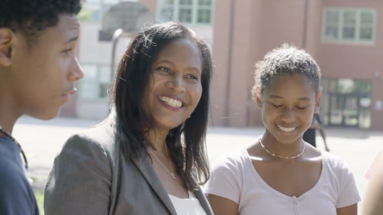 A shot from a new campaign video released by Ald. Sophia King. (Friends of Sophia King)