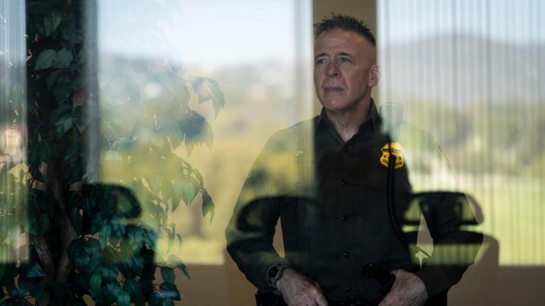 Gregory Bovino, chief patrol agent of the U.S. Border Patrol's El Centro Sector, poses for a photo after an interview with The Associated Press in Los Angeles, Monday, Aug. 25, 2025. (AP Photo / Jae C. Hong)