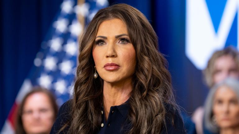  Homeland Security Secretary Kristi Noem speaks during a news conference, April 9, 2025, in Washington. (AP Photo / Alex Brandon, File)