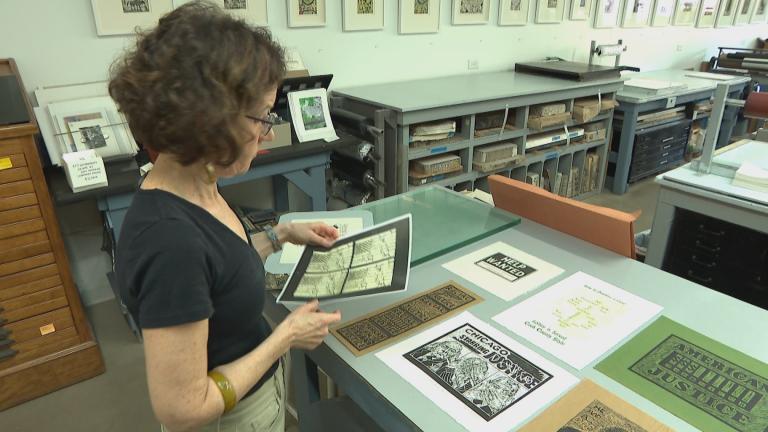 Ina Silvergleid uses printmaking to improve criminal justice reform. (WTTW News)