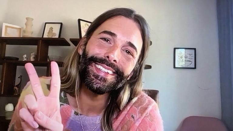 Jonathan Van Ness speaks to WTTW News via a Zoom call. (Marc Vitali / WTTW News)