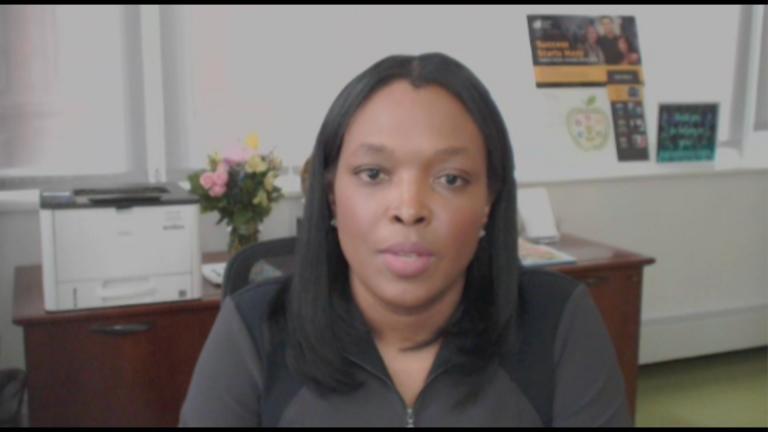 Chicago Public Schools CEO Janice Jackson appears on “Chicago Tonight” on Thursday, May 28, 2020. (WTTW News)