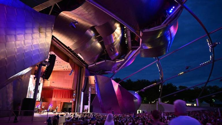 A Jazz Festival event takes place at Pritzker Pavilion in Millennium Park. (Courtesy of DCASE)