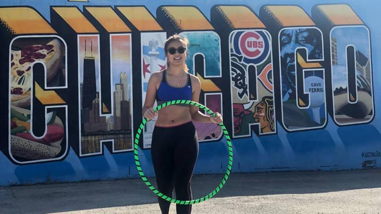 Wicker Park resident Jenny Doan plans to hula-hoop for 100 hours in an attempt to break the Guinness World Record for marathon hula-hooping. (Courtesy of Jenny Doan)