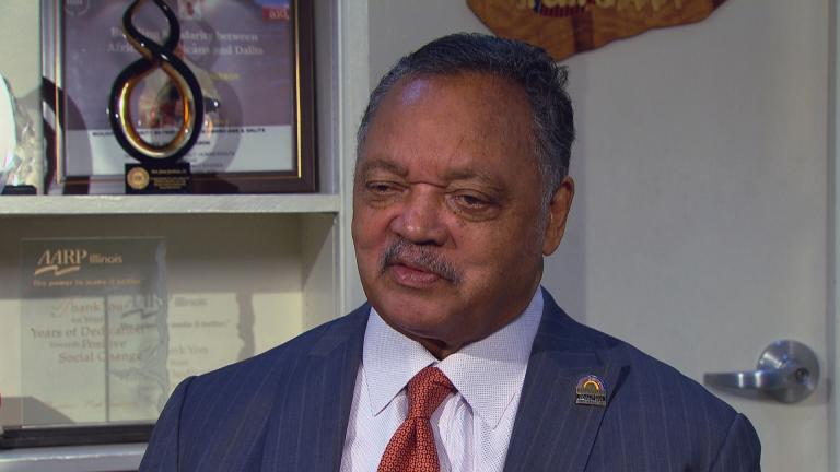 The Rev. Jesse Jackson speaks with WTTW News in February 2020.