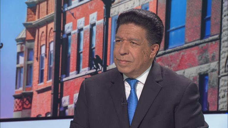 Justice Jesse Reyes appears on “Chicago Tonight: Latino Voices” on March 21, 2024. (WTTW News)