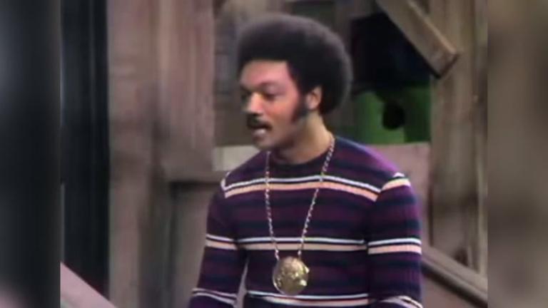 Jesse Jackson appears on "Sesame Street" in 1972. 
