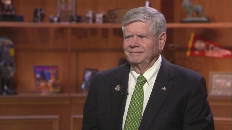 State Sen. Jim Oberweis appears on “Chicago Tonight” on March 18, 2020. (WTTW News)
