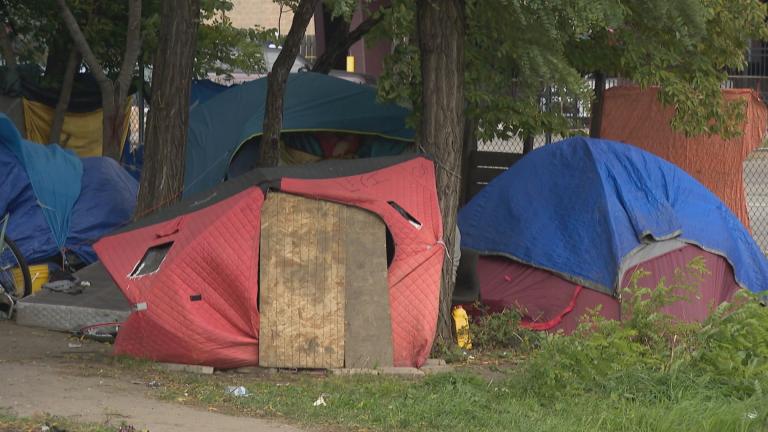 File photo of a homeless encampment. (WTTW News)