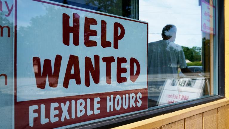 Help wanted sign is displayed in Deerfield, Ill., Wednesday, Sept. 21, 2022 (AP Photo / Nam Y. Huh)
