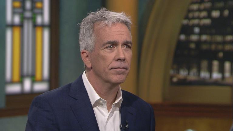 Former U.S. Rep. Joe Walsh appears on “Chicago Tonight” on Feb. 10, 2020. (WTTW News)