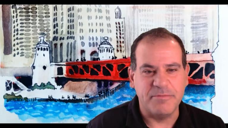 Joel Berman speaks with “Chicago Tonight” via Zoom. (WTTW News)