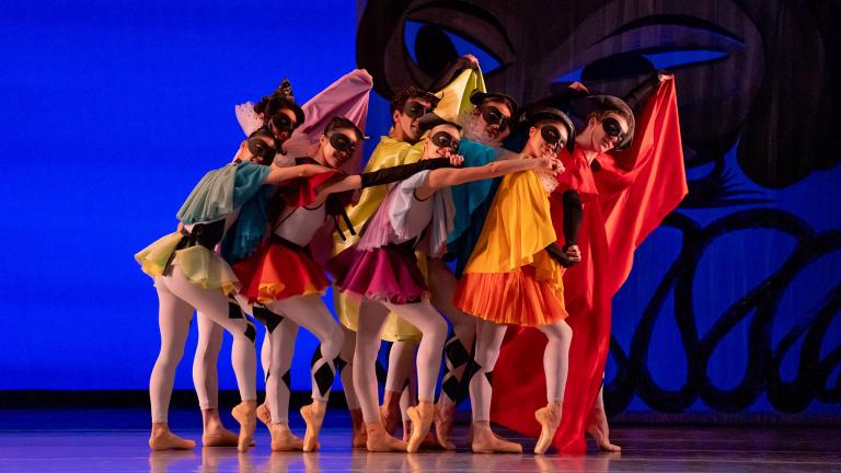 Joffrey Ballet artists in “Commedia.” (Photo by Cheryl Mann)