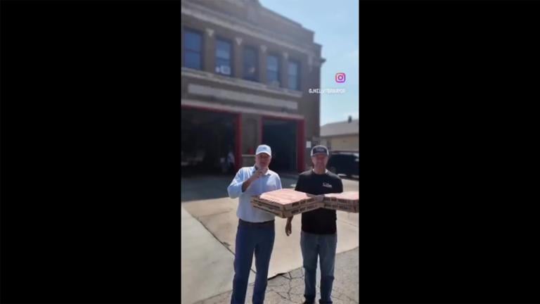 Mayoral candidate John Kelly appears in a video filmed outside a Chicago Fire Department station. The video was posted to his Instagram account on Aug. 29, 2026. (jkellyformayor / Instagram)