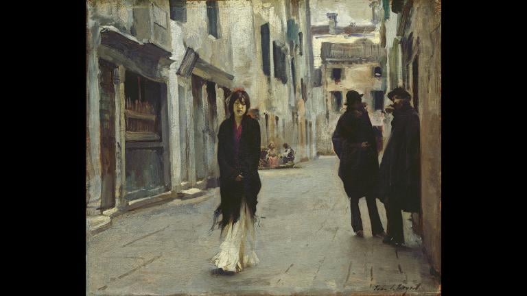 John Singer Sargent. “Street in Venice,” 1882. National Gallery of Art, Washington, Gift of the Avalon Foundation.
