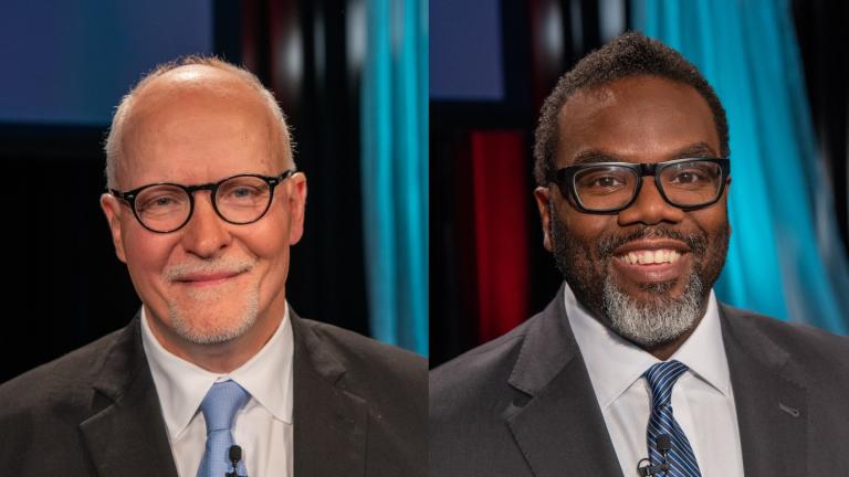Paul Vallas and Brandon Johnson will compete in the mayoral runoff. (WTTW)