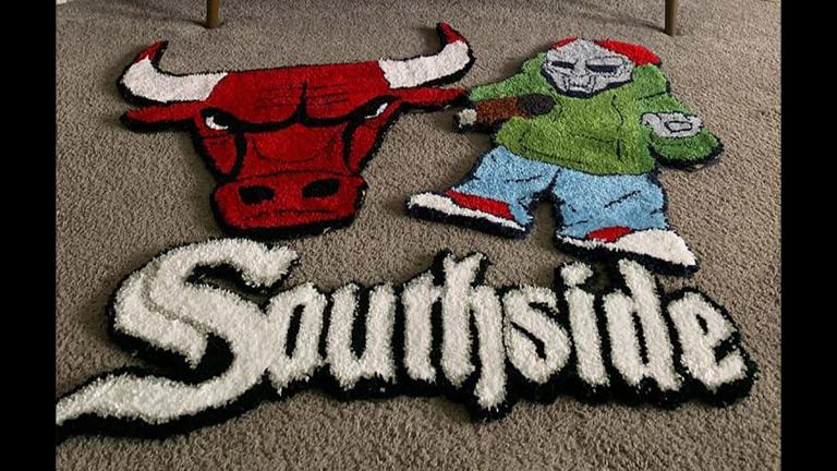 Juan Lopez says he can make pretty much any 2-D image into a fuzzy, fluffy floor covering. (WTTW News)