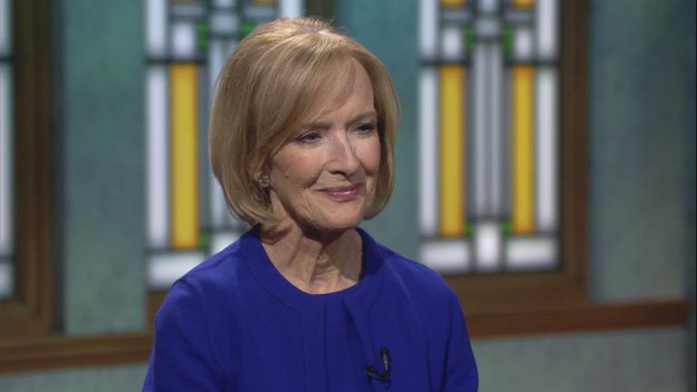 Judy Woodruff appears on “Chicago Tonight” on Oct. 16, 2018.
