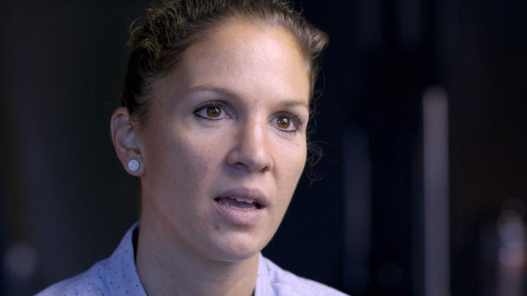 A still image taken from a scene with Julie Rodgers in the Netflix documentary “Pray Away.” (Credit: Netflix)