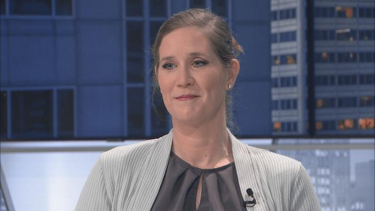 Juror Amanda Schnitker Sayers appeared on “Chicago Tonight” on May 3, 2023. (WTTW News)