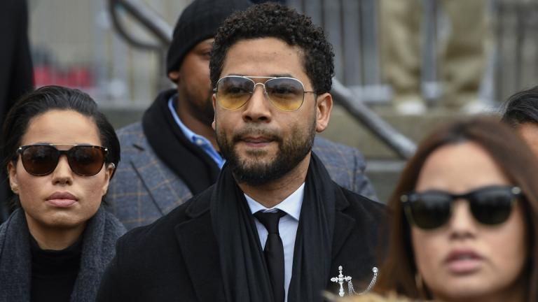 In this Feb. 24, 2020 file photo, former “Empire” actor Jussie Smollett leaves the Leighton Criminal Courthouse in Chicago, after an initial court appearance on a new set of charges alleging that he lied to police about being targeted in a racist and homophobic attack in downtown Chicago early last year. (AP Photo / Matt Marton File)