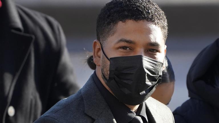 Actor Jussie Smollett arrives Tuesday, Nov. 30, 2021, at the Leighton Criminal Courthouse for day two of his trial in Chicago. After two brothers spent hours telling a jury how Smollett paid them to carry out a fake racist and anti-gay attack on himself, the big question when the trial resumes Monday, Dec. 6, is whether the actor will tell his side. (AP Photo / Charles Rex Arbogast, File)