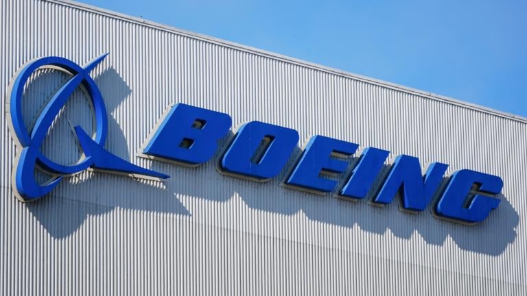 FILE - The Boeing logo is displayed at the company's factory, Sept. 24, 2024, in Renton, Wash. (AP Photo / Lindsey Wasson, File)