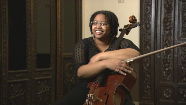 Kailie Holliday, began playing the cello at age 7, She says that as a child, it was the size of the instrument that drew her in. (WTTW News)