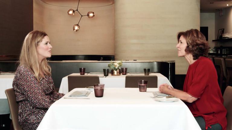 Sullivan dines with famed architect Jeanne Gang in her favorite Chicago restaurant, Brindille, a French restaurant in River North. (Courtesy “To Dine For with Kate Sullivan” )