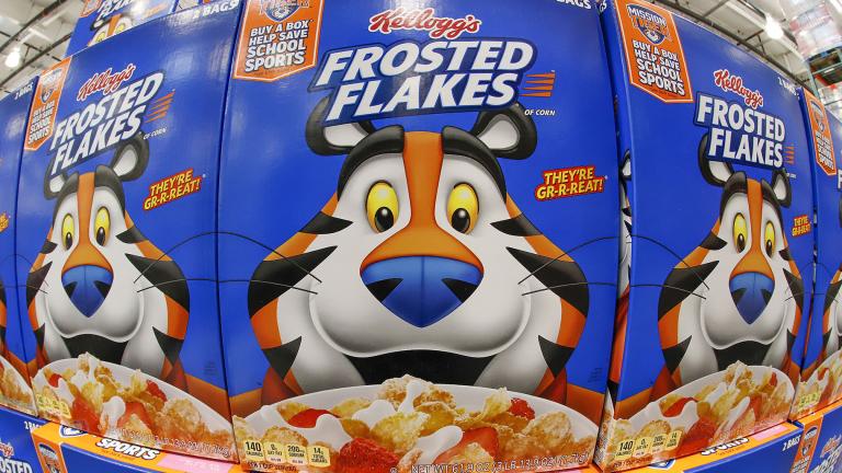 This is a display of Kellogg’s Frosted Flakes cereal at a Costco Warehouse in Homestead, Pa, on Thursday, May 14, 2020. (AP Photo / Gene J. Puskar, File)