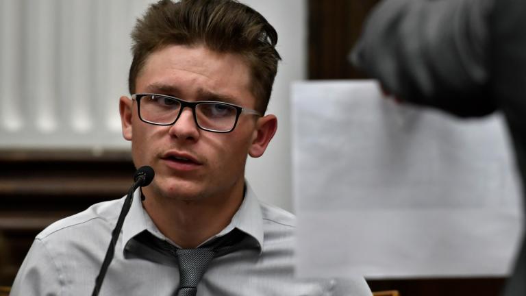 Dominick Black testifies during Kyle Rittenhouse’s trial at the Kenosha County Courthouse in Kenosha, Wis, on Nov. 2, 2021. Black, who bought an AR-15-style rifle for Rittenhouse has pleaded no contest to a reduced charge of contributing to the delinquency of a minor in a deal with prosecutors to avoid prison. A Wisconsin judge accepted Dominick Black's plea on Monday, Jan. 10, 2022. (Sean Krajacic / The Kenosha News via AP, Pool File)