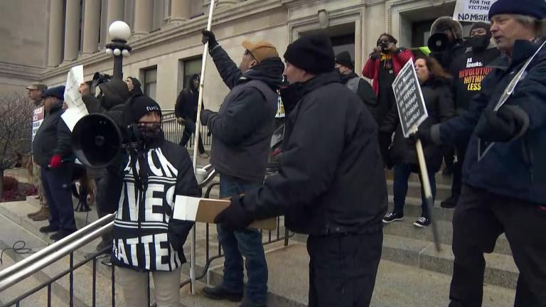 Kenosha County Sheriff David G. Beth, who has become a well-known figure to observers of this case, spent the day outside the courthouse providing demonstrators with cookies, pastries and coffee in hopes that the friendly gesture would calm tensions. (WTTW News)