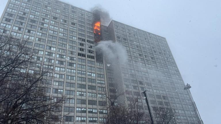 A fire broke out on the 15th floor of a Kenwood high-rise building on Jan. 25, 2023. (Chicago Fire Department)