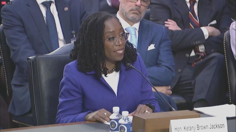 Judge Ketanji Brown Jackson speaks to the Senate Judiciary Committee on March 21, 2022. (CNN)