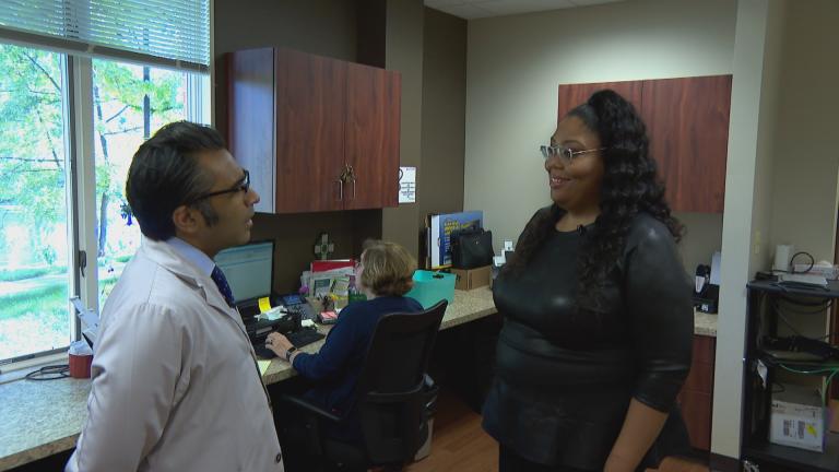 Dr. Suneel Udani and Quin Taylor advocate for kidney disease awareness. (WTTW News)
