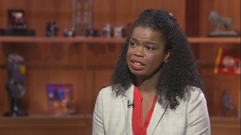Cook County State’s Attorney Kim Foxx appears on “Chicago Tonight” on March 18, 2020. (WTTW News)